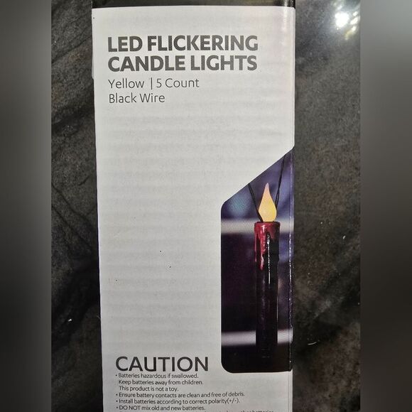 Halloween Battery Operated Flickering LED Dripping Candle String Lights w Timer - Picture 6 of 8